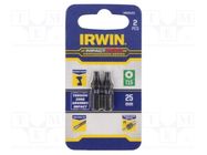 Screwdriver bit; Torx®; TX15; Mounting: 1/4" (C6,3mm); 2pcs. IRWIN