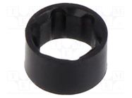 LED holder; 3mm; two-piece; black; UL94V-2; L: 5mm; Mat: polyamide BIVAR