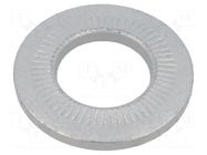 Washer; internally serrated; M16; D=32mm; h=4.1mm; spring steel BOSSARD