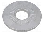 Washer; internally serrated; M5; D=16mm; h=2.1mm; spring steel BOSSARD