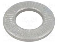 Washer; internally serrated; M8; D=16mm; h=2.2mm; spring steel BOSSARD