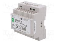 Power supply: switching; for DIN rail; 60W; 15VDC; 0÷4A; OUT: 1 POS