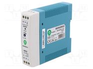 Power supply: switching; for DIN rail; 20W; 12VDC; 0÷1.67A; OUT: 1 POS