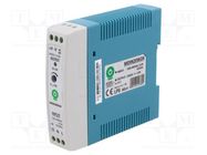 Power supply: switching; for DIN rail; 20W; 24VDC; 0÷1A; OUT: 1 POS