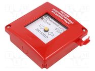 Safety switch: fire warning hand switch; PPWP; NC + NO; IP54; red PROMET