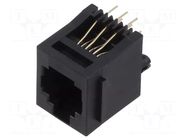 Connector: RJ12; socket; PIN: 6; 6p6c; on PCBs,PCB snap; THT ADAM TECH