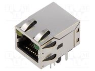 Connector: RJ45; socket; PIN: 8; shielded,with LED; Layout: 8p8c ADAM TECH