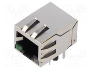 Connector: RJ45; socket; PIN: 8; shielded,with LED; Layout: 8p8c ADAM TECH