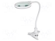 Desk magnifier; with backlight; 3dpt; Ø100mm; Illumination: LED GOOBAY