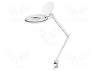 Desktop magnifier with backlight; 3dpt; Ø127mm; 8W; Plug: EU Goobay