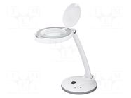 Desk magnifier; with backlight; 3dpt; Ø100mm; Illumination: LED Goobay