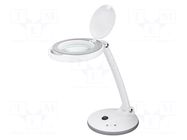 Desk magnifier; with backlight; 3dpt; Ø100mm; Illumination: LED GOOBAY