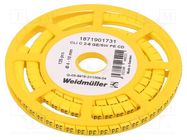 Markers; Marking: PE; 4÷10mm; PVC; yellow; -30÷80°C; leaded; CLI C WEIDMÜLLER