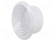 Accessories: ventilation grille; white; Body dim: Ø164x72mm; ABS DOSPEL S.A.