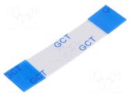 FFC tape; Cores: 12; Tape ph: 0.5mm; L: 30mm; 500mA; 60V; FFC5-TIN GCT
