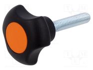 Knob; Ø: 32mm; Ext.thread: M6; Int.thread: M6; 16mm; H: 22mm; VTT-C-P ELESA+GANTER