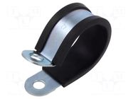 Fixing clamp; ØBundle : 42mm; W: 25mm; steel; Cover material: EPDM MPC INDUSTRIES