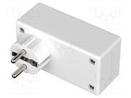 Enclosure: for power supplies; X: 50mm; Y: 100mm; Z: 40mm; white BOPLA