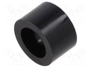 Spacer sleeve; cylindrical; polyamide; L: 10mm; Øout: 16mm; black DREMEC