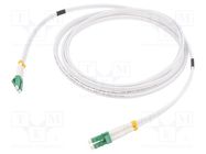 Fiber patch cord; OS2; LC/APC,both sides; 1m; LSZH; white LOGILINK