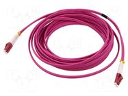 Fiber patch cord; OM4; LC/UPC,both sides; 1m; LSZH; pink LOGILINK