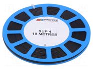 Braid; ØBraid : 3÷7mm; polyester; black; -55÷150°C; L: 10m; reel PARTEX
