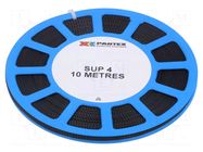 Braid; ØBraid : 3÷7mm; polyester; black; L: 10m; reel; -55÷150°C PARTEX