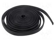 Braid; ØBraid : 15÷27mm; polyester; black; -55÷150°C; L: 10m; reel PARTEX
