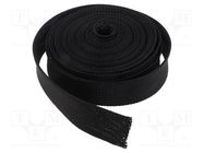 Polyester braid; ØBraid : 35÷60mm; polyester; black; L: 10m; reel PARTEX