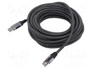 Cable; USB 3.0; RJ45 plug,USB A plug; nickel plated; 5m; U/FTP Goobay