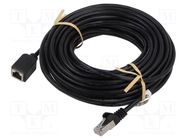 Extender RJ45; F/UTP; 5e; stranded; Cu; PVC; black; 15m; 26AWG Goobay