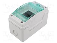 Enclosure: for modular components; IP65; light grey; No.of mod: 3 SCHNEIDER ELECTRIC