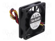 Fan: DC; axial; 12VDC; 60x60x15mm; 28.8m3/h; 36dBA; ball; 5000rpm SANYO DENKI