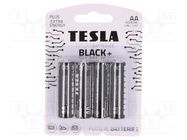 Battery: alkaline; AA; 1.5V; non-rechargeable; Ø14.5x50.5mm; 4pcs. TESLA BATTERIES