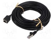 Extender RJ45; F/UTP; 5e; stranded; Cu; PVC; black; 10m; 26AWG Goobay