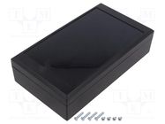 Enclosure: multipurpose; X: 112mm; Y: 200mm; Z: 51mm; ABS; black SUPERTRONIC