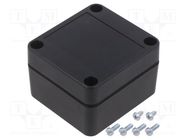 Enclosure: multipurpose; X: 60mm; Y: 64mm; Z: 41mm; ABS; black SUPERTRONIC