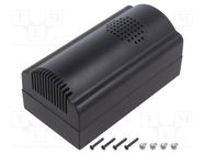 Enclosure: for alarms; X: 85mm; Y: 85mm; Z: 35.5mm; ABS; black 