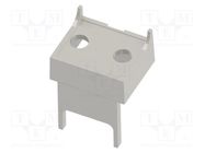 Terminals cover; 1M Modulbox One; grey; Holes no: 2; 10.16mm ITALTRONIC