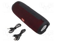 Speaker; black,red,orange; Bluetooth 4.0 EDR; 120Hz÷20kHz; 10m SAVIO