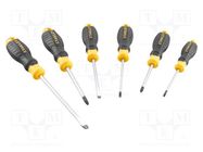 Kit: screwdrivers; Phillips,slot; 6pcs. STANLEY