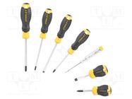 Kit: screwdrivers; Phillips,slot; 7pcs. STANLEY