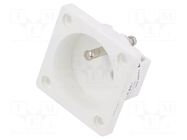 Connector: AC supply; socket; 2P+PE; 250VAC; 16A; white; PIN: 3; IP20 PCE