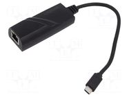 USB to Ethernet adapter; Ethernet,USB 3.2; black LOGILINK