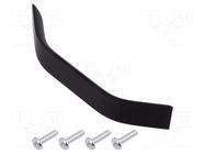 Holder; aluminium; matt black; H: 26.5mm; L: 146mm; W: 25mm; handle GTV Poland