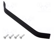 Holder; aluminium; matt black; H: 26.5mm; L: 244mm; W: 25mm; handle GTV Poland