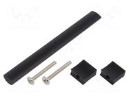 Holder; aluminium; matt black; H: 30.5mm; L: 148mm; W: 15.5mm; handle GTV Poland