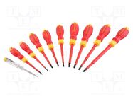 Kit: screwdrivers; 10pcs. STANLEY