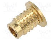 Threaded insert; brass; M6; BN 37896; L: 12.3mm; for plastic TAPPEX