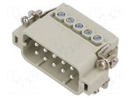 Connector: HDC; contact insert; male; CDA; PIN: 10; 16A; 600V; 10+PE ILME